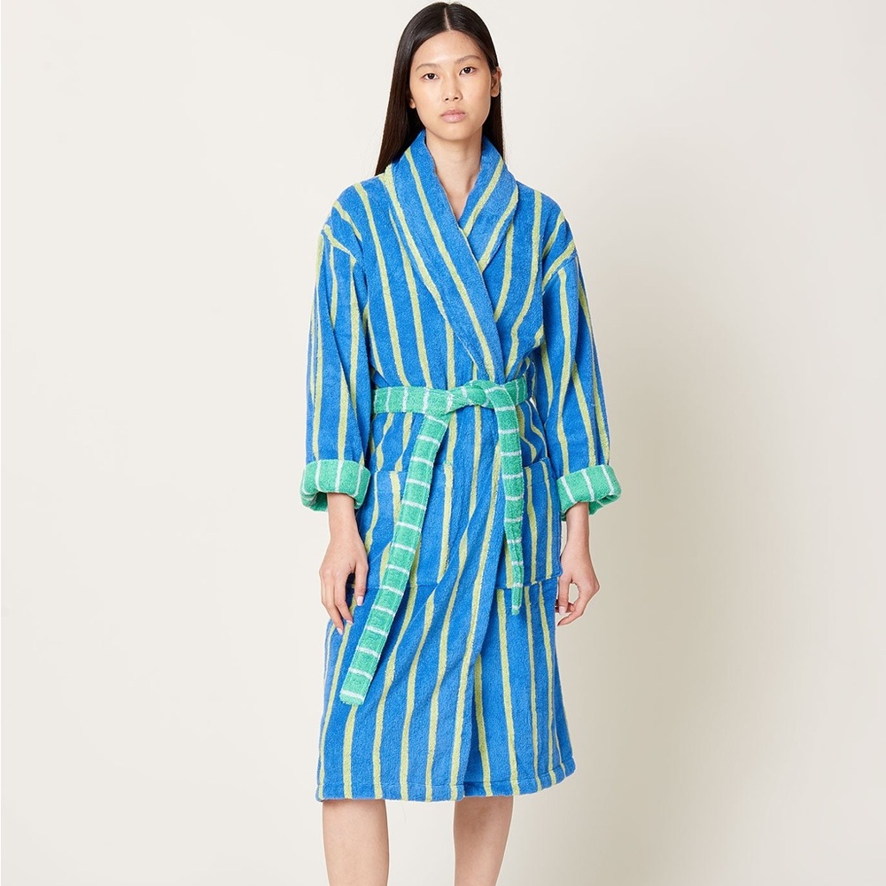 Dusen Dusen NWOT Passion Fruit Stripe Robe XS
